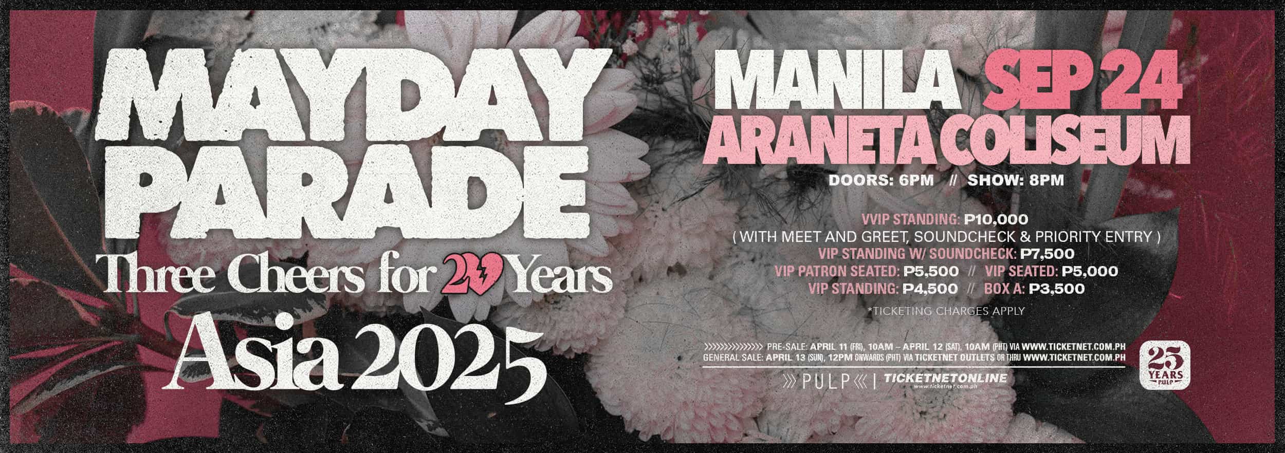 MAYDAY PARADE "Three Cheers for 20 Years" in MANILA