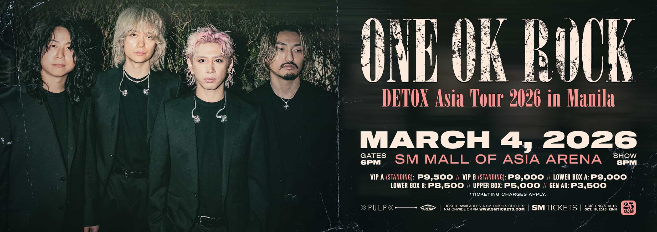 ONE OK ROCK DETOX Asia Tour 2026 in Manila