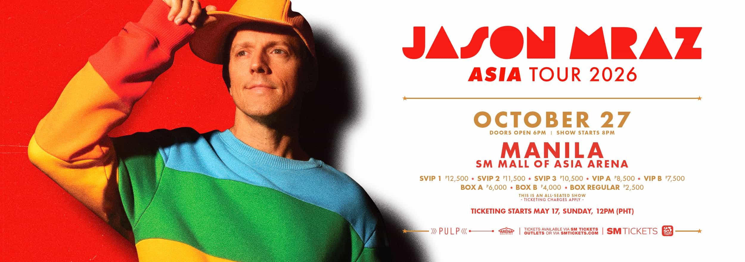 JASON MRAZ: ASIA TOUR 2026 IN MANILA
