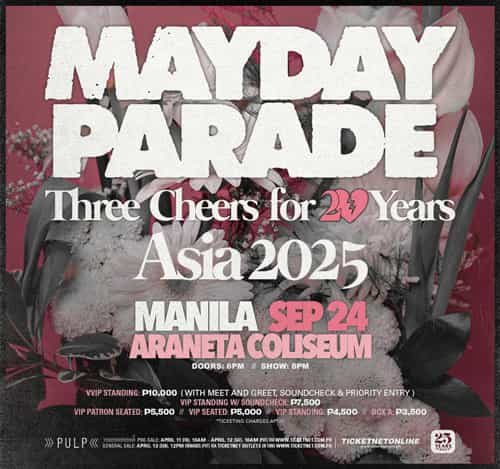 MAYDAY PARADE "Three Cheers for 20 Years" in MANILA